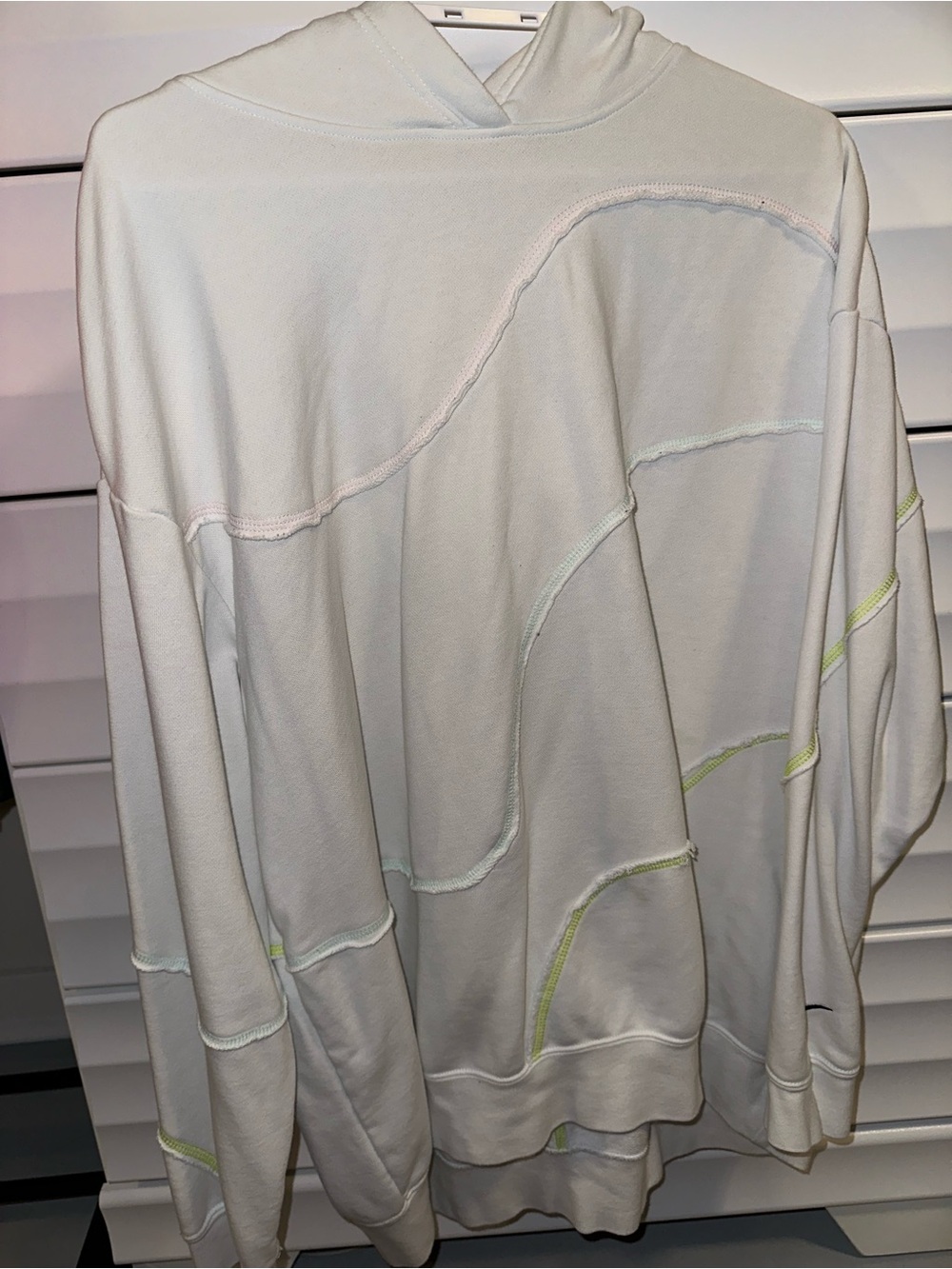 White Nike Distressed Hoodie